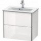 Meuble sous-vasque Duravit XSQUARE COMPACT 560x610x388mm blanc brillant