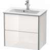 Meuble sous-vasque Duravit XSQUARE COMPACT 560x610x388mm blanc brillant lack