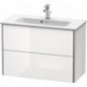 Meuble sous-vasque Duravit XSQUARE COMPACT 560x810x388mm blanc brillant lack
