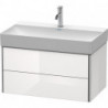 Meuble sous-vasque XSQUARE 397x784x460mm blanc brillant