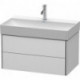 Meuble sous-vasque XSQUARE 397x784x460mm blanc semi-brillant