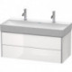 Meuble sous-vasque XSQUARE 397x984x460mm blanc mat