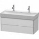 Meuble sous-vasque XSQUARE 397x984x460mm blanc semi-brillant