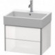 Meuble sous-vasque XSQUARE 397x584x460mm perle d'abricot haute brillance