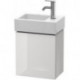 Meuble sous-vasque L-CUBE 400x364x241mm ouverture gauche blanc brillant lack