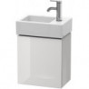 Meuble sous-vasque L-CUBE 400x364x241mm ouverture gauche blanc brillant lack