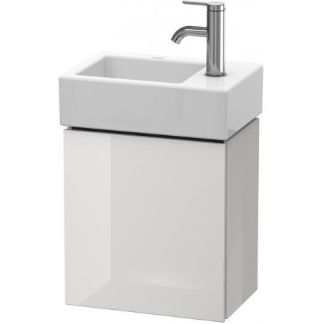 Meuble sous-vasque L-CUBE 400x364x241mm ouverture droite blanc mat