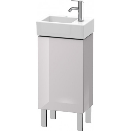 Meuble sous-vasque L-CUBE 582x364x241mm ouverture droite blanc lilas brillant