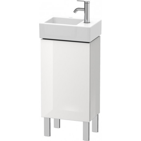 Meuble sous-vasque L-CUBE 582x364x241mm ouverture droite satin blanc lilas