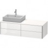Meuble sous-vasque XSQUARE 400x1400x548m avec éclairage li blanc brillant lack