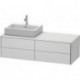 Meuble sous-vasque XSQUARE 400x1400x548m avec éclairage li blanc sdm