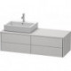 Meuble sous-vasque XSQUARE 400x1400x548m avec éclairage li blanc nordique