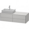 Meuble sous-vasque XSQUARE 400x1400x548m avec éclairage li blanc nordique