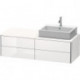 Meuble sous-vasque XSQUARE 400x1400x548m avec éclairage re blanc brillant