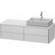 Meuble sous-vasque XSQUARE 400x1400x548m avec éclairage blanc semi-brillant