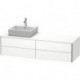 Meuble sous-vasque XSQUARE 400x1600x548m avec éclairagecken li blanc mat