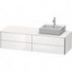 Meuble sous-vasque XSQUARE 400x1600x548m avec éclairage re blanc brillant