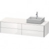 Meuble sous-vasque XSQUARE 400x1600x548m avec éclairage re blanc brillant