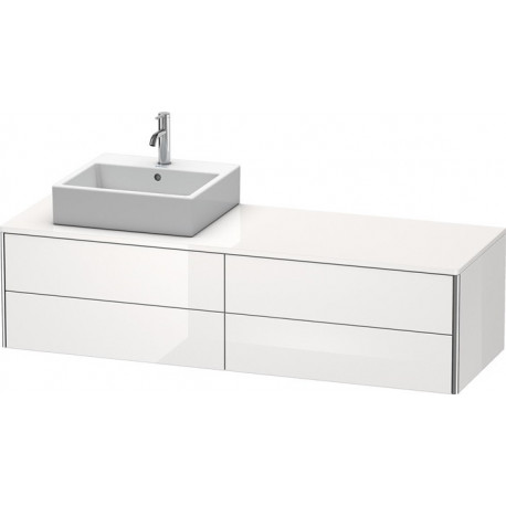 Meuble sous-vasque XSQUARE 400x1600x548m avec éclairage li blanc brillant lack