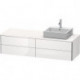 Meuble sous-vasque XSQUARE 400x1600x548m avec éclairage re blanc brillant lack