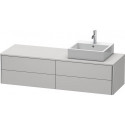 Meuble sous-vasque XSQUARE 400x1600x548m avec éclairage re blanc nordique