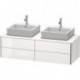 Meuble sous-vasque XSQUARE 400x1400x548mm f 2 bassin blanc brillant