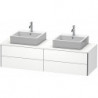 Meuble sous-vasque XSQUARE 400x1600x548mm pour 2 bassin blanc mat