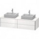 Meuble sous-vasque XSQUARE 400x1600x548mm f 2 bassin blanc brillant