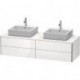 Meuble sous-vasque XSQUARE 400x1600x548mm f 2 bassin blanc brillant lack