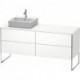 Meuble sous-vasque XSQUARE 778x1600x548m avec éclairagecken li blanc mat