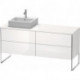 Meuble sous-vasque XSQUARE 778x1600x548m avec éclairage li blanc brillant