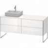 Meuble sous-vasque XSQUARE 778x1600x548m avec éclairage li blanc brillant lack