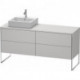 Meuble sous-vasque XSQUARE 778x1600x548m avec éclairage li blanc nordique