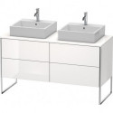 Meuble sous-vasque XSQUARE 778x1400x548mm pour 2 bassin blanc mat