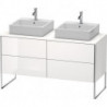 Meuble sous-vasque XSQUARE 778x1400x548mm pour 2 bassin blanc mat