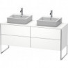 Meuble sous-vasque XSQUARE 778x1600x548mm pour 2 bassin blanc mat