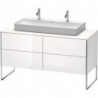 Meuble sous-vasque XSQUARE 778x1400x548mm blanc brillant lack