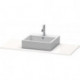 Console Duravit XSQUAREavec découpe 16x1200x550mm blanc brillant
