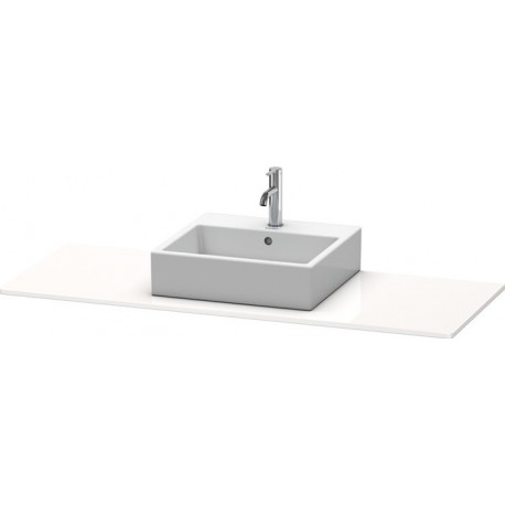 Console Duravit XSQUARE 16x1400x550mmavec découpe gauche blanc mat