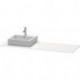 Console Duravit XSQUARE 16x1600x550mmavec découpe gauche blanc brillant lack