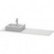 Console Duravit XSQUARE 16x1600x550mmavec découpe gauche blanc sdm