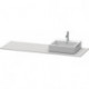 Console Duravit XSQUARE 16x1600x550mmavec découpe droite blanc nordique