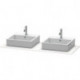 Console Duravit XSQUAREavec 2 découpes 16x1400x550mm blanc brillant