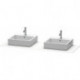 Console Duravit XSQUAREavec 2 découpes 16x1600x550mm blanc mat