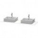 Console Duravit XSQUAREavec 2 découpes 16x1600x550mm blanc brillant