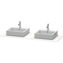 Console Duravit XSQUAREavec 2 découpes 16x1600x550mm blanc brillant