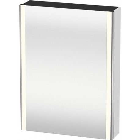 Armoire miroir Duravit XSQUAREavec éclairage 800x600x156mm ouverture droite blanc mat