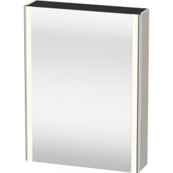 Armoire miroir Duravit XSQUAREavec éclairage 800x600x156mm ouverture droite taupe
