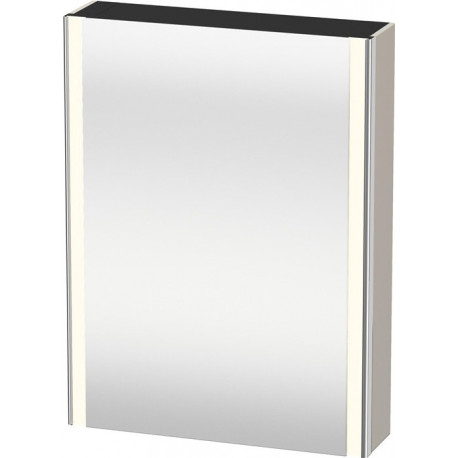 Armoire miroir Duravit XSQUAREavec éclairage 800x600x156mm ouverture droite taupe
