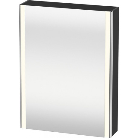 Armoire miroir Duravit XSQUAREavec éclairage 800x600x156mm ouverture droite graphite mat